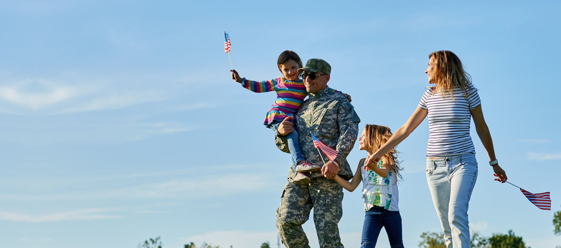 troops spending time with family